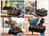 Tool Bag Heavy-Duty Tool Storage Multiple Compartments Durable Tool Bag - Black - Size regular V1106-148-70030-BLK-REGULAR