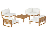 Gardeon 4-Seater Outdoor Sofa Set Wooden Lounge Setting 5PCS ODF-B-SOFA-TK-ABCDE