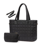 Lightweight Quilted Tote Bag for Women - Fits 15.6 Laptop Water-Resistant with Clutch & Luggage V888-ELOSUNG35502