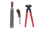 Hoof Repair Tool Kit Steel Double Sided File Hoof Trimmer Tool Kit for Horses Cattle Sheep Donkeys V1294-YM0703-3111230117711