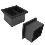 Coffee Ground Knock Box Square Bottomless Black Rubber PTFE Steel Residue Box for Cafe V1294-YM0626-3118230004311