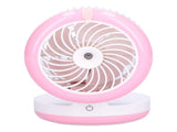 Desktop Humidifying Electric Fan Foldable Water Spray Mist Fan USB Charging for Home Office V1294-YM0901-3113210091311