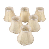 Set of 6 Chandelier Shades,ONLY for Candle Bulbs,Clip-on Fitter Lamp Shades V1369-AZ3-W-08904