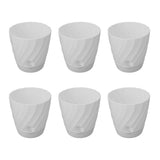 6pcs Plastic Flower Poting Plant Container Lightweight Plastic Planter for Home Balcony V1294-YM0901-3111240201712