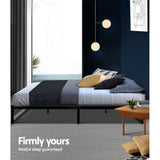 Artiss Bed Frame Metal Bed Frame Bed Base OSLO - Queen MBED-C-OSLO-Q-BK