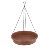 Bird Bath Hanging Bird Feeder Round Plastic Hanging Bird Feeder Tray Outdoor Bird Bath Tray Brown V1294-YM0703-3111230136911