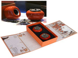 2pcs Tea Storage Pot Ceramics Persimmon Coffee Nut Sealed Containers Kitchen Decoration V1294-YM0901-3117210010111