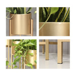 SOGA 4X 45CM Gold Metal Plant Stand with Flower Pot Holder Corner Shelving Rack Indoor Display FPOTH47GLDX4