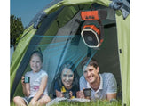 Portable Camping Fan with Light Large Capacity Outdoor Rechargeable Tent Fan - Orange V1308-DSZKI-16-1