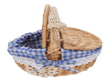 Wicker Picnic Basket with Removable Liner Empty Picnic Hamper Basket with Lid and Handle for Easter V1294-YM0901-3111250051112