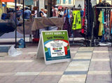 Double Side Sidewalk A-frame Sign Sandwich Board holds Graphic Plastic Panels V63-839411