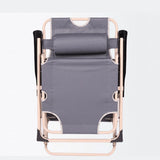 Reclining Sun Beach Deck Lounge Chair Outdoor Folding Camping Fishing Arm Rest - grey V610-LUXRECLI-GRE