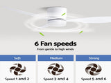 Devanti 52'' Ceiling Fan 3 Blades DC Motor w/Light w/Remote White CF-C-52-70L-WH
