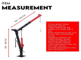900kg Swivel Hydraulic Crane Hoist 12V Electric Jack Trailer UTE Pick up Lift V379-ESWIVLCRAN