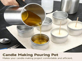 4PCS Candle Making Pouring Pots, 60.9oz Aluminum Wax Melting Pitchers with Drip-less Spout & Heat V1192-AZ-W-18341