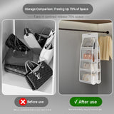 Black Home Organisation Set - 8 Pocket Handbag Hanging Organiser and 26 Slot Yoga Clothes Storage V888-ELOSUNG56129-2