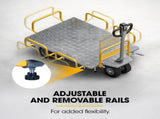 BAUMR-AG 40V Li-ion 400kg Electric Powered Platform Trolley, Adjustable Tray, Utility Cart Trolley V219-MATPTLBM1M2A
