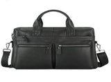 Black Men's Genuine Leather Briefcase - Classic Business Messenger Bag V888-ELOSUNG12651