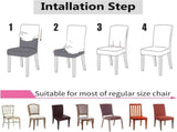 Stretch Removable Washable Chair Covers Set of 4 or 6, Wine Red Hotel Chair Slipcovers Decorations V1188-TR101-30916-16