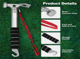 Camping Hammer 3 in 1 with Tent Stake Puller Grey, 29.5 x 11 cm V1237-ZY-818-205