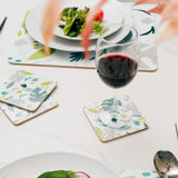 8 Pcs Clevinger MDF Placemats and Coasters Monstera V1181-CV0287-CV0288