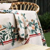 Ladelle 100% Cotton Evergreen Festive Christmas Holiday Tablecloth 150 x 230 cm V442-LDE-TABLEC-EVERGREEN230CM-TAUPE-RE