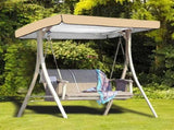 Patio Swing Canopy Cover - 75"x47" Weatherproof Replacement Top with Sun Shade, Windproof Design for V1366-AZ2-W-16477