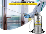 3.5Gal Stainless Steel Sprayer,l Set 20" Wand& Handle& 3FT Reinforced Hose, Hand Pump Sprayer V952-PWQBXG12L00000001V0