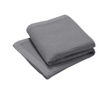 Living Home 350gsm 100% Cotton Breathable Waffle Blanket Single 180 x 230 cm Charcoal V442-STT-BLANKET-25COTTONWAFFLE-CHARCOAL-SB