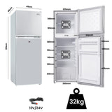 GECKO 142L Upright Portable Fridge / Freezer, 12V/24V for Motorhome and Caravan, Silver V219-CMPFRUGK14SA