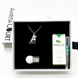 Gift Box - Dog White Gold Aroma Necklace Purify Oil Blend V760-GBAJ - 26