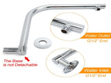 WELS Chrome Round 10" Rainfall Shower Head 360&deg Swivel Gooseneck Wall Arm Set V1233-A619KSR110