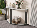 Half Moon Console Table Marble Semi-Circle Entrance Hall Table V767-JJ-XZ926-BLB