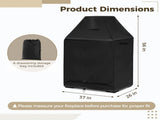 Outdoor Cover, Waterproof Oxford Cloth Patio Fire Pit Shield, Weatherproof Wood Burning V1192-AZ-W-18276