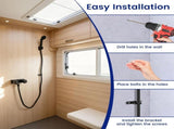 RV Shower Faucet Set with Handheld Showerhead and Hose, 4 Inch Metal Fixture for Camper Trailer, V1189-LC-LY-00125