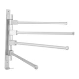 Home Hotel Bathroom Space Aluminum Moveable Multiple Rod Towel Rack Holder Storage Organizer4 Rods V1294-YM0901-3112200041812
