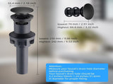 10 Pack Universal Bathroom Drain Stopper, Pop Up Drain Strainer with Overflow, Push and Seal V1258-DP02-C-807