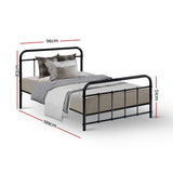 Artiss Bed Frame Metal Bed Frame LEO - Single MBED-C-LEO-S-BK