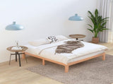 Warm Wooden Natural Bed Base Frame Queen V264-STB-108P-NTR-QU-1