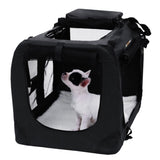 FEANDREA Dog Kennel Transport Box Folding Fabric Pet Carrier 60cm Black V227-3309641000990