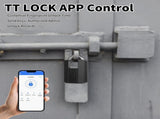 Heavy Duty Fingerprint Padlock with APP Waterproof Smart Lock with Key for Warehouse Fence Outdoor V1370-AZ4-01492