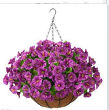 Artificial Petunia Hanging Flower Arrangement Red White Blue Flowers Outdoor - Multi-color - Size 14 V1347-112-04031-MLT-14