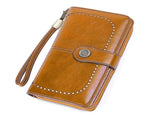 Leather Wallet Women Rfid Blocking Large Capacity, Zip Around Long Wallet - Pu Phone Clutch Purse, V1189-LWWAL-20260325-00082