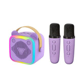 Mini Cat Ear Karaoke Machine Wireless Microphones USB Rechargeable RGB Party - Black - Size 01 V1106-791-05515-BLK-01