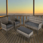 4 Seater Wicker Outdoor Lounge Set - Mixed Grey V264-OTF-529S-LGR