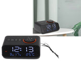 Alarm Clock Radio LED Digital Alarm Clock with FM Radio Music Temperature Humidity Display for Home V1294-YM0703-3115230036911
