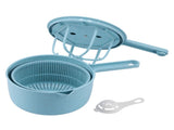 Household Vegetable Drainer Manual Salad Dehydrator Vegetable Washing Basket for KitchenBlue V1294-YM0901-3118210232313