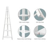 Artiss Bookshelf Corner Shelf 5 Tiers - CANE White FURNI-P-LAD-COR5T-WH