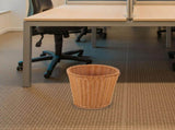 Compact Brown Woven Trash Can Multi Use Storage Basket for Bathroom Bedroom Kitchen V1369-AZ3-W-12131