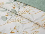 Soft Leaves Comforter Set, King Size, Plush Quilted Bedding with Pillowcases V745-MAB010736AJ3